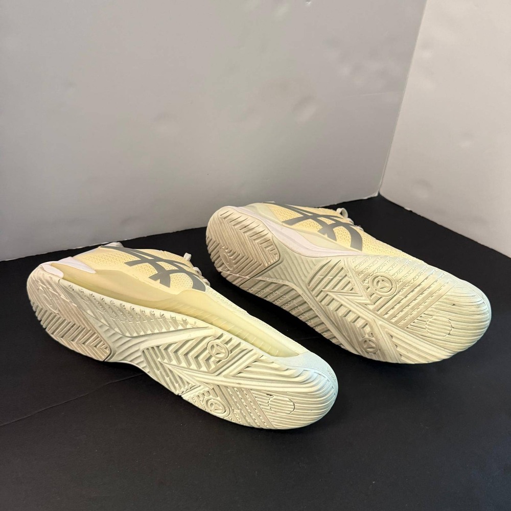Asics Gel-Resolution 8 Womens Tennis Shoes Cream Silver 1042A072 Size 10 - Picture 4 of 16
